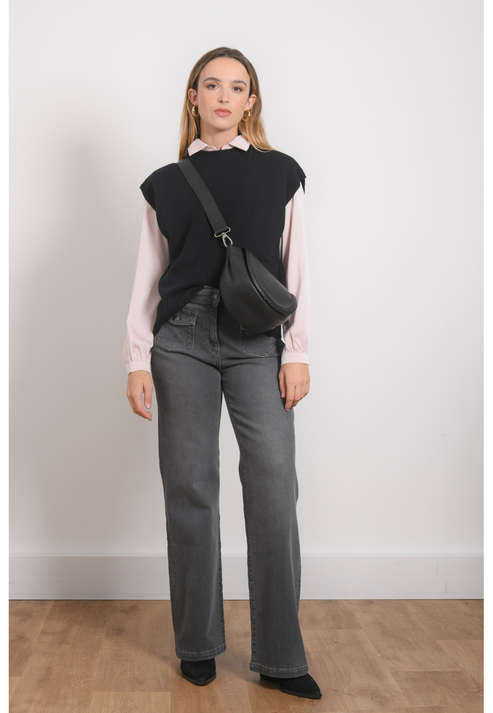 PULL SANS MANCHES - ROSKOFO - NOIR - Antonelle