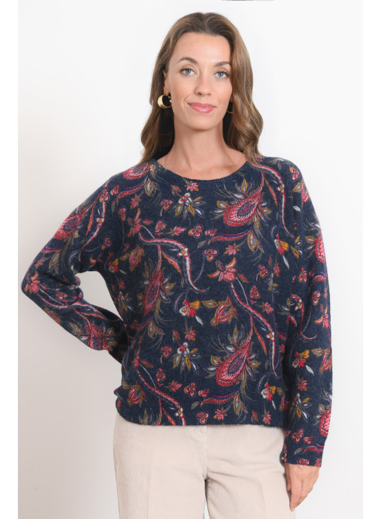 PULL COL ROND - RISHMIRE - MARINE - Antonelle