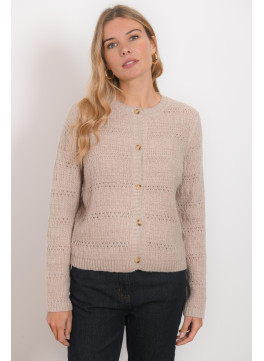CARDIGAN - RIZETTE - BEIGE - Antonelle