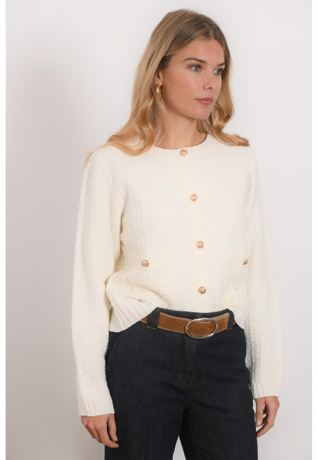 CARDIGAN - RENINA - ECRU - Antonelle