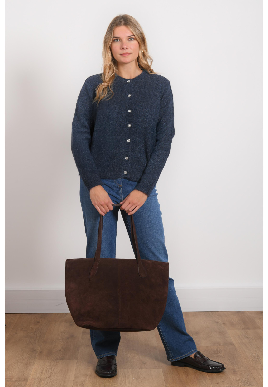 CARDIGAN - ROHAIR - NAVY - Antonelle