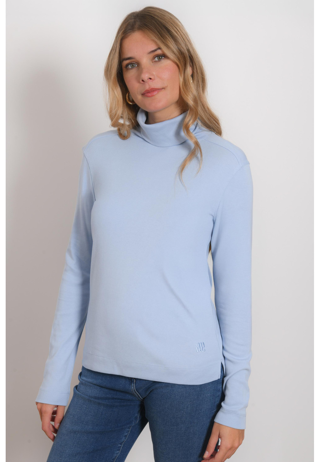 T-SHIRT COL ROULE - RAKEN - BRUME - Antonelle