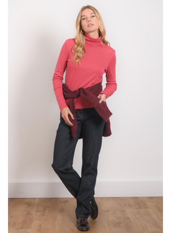 T-SHIRT COL ROULE - RAKEN - GARDENIA - Antonelle