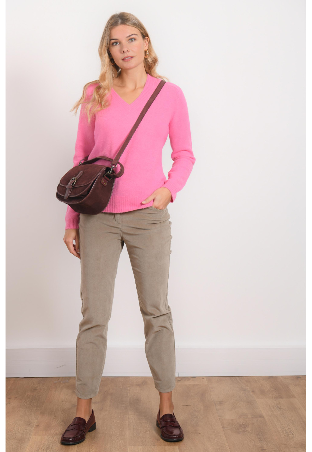 PULL COL V - RIA - AZALEA - Antonelle