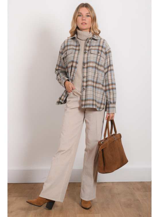 CHEMISE - REQUISSE - TAUPE/CIEL - Antonelle