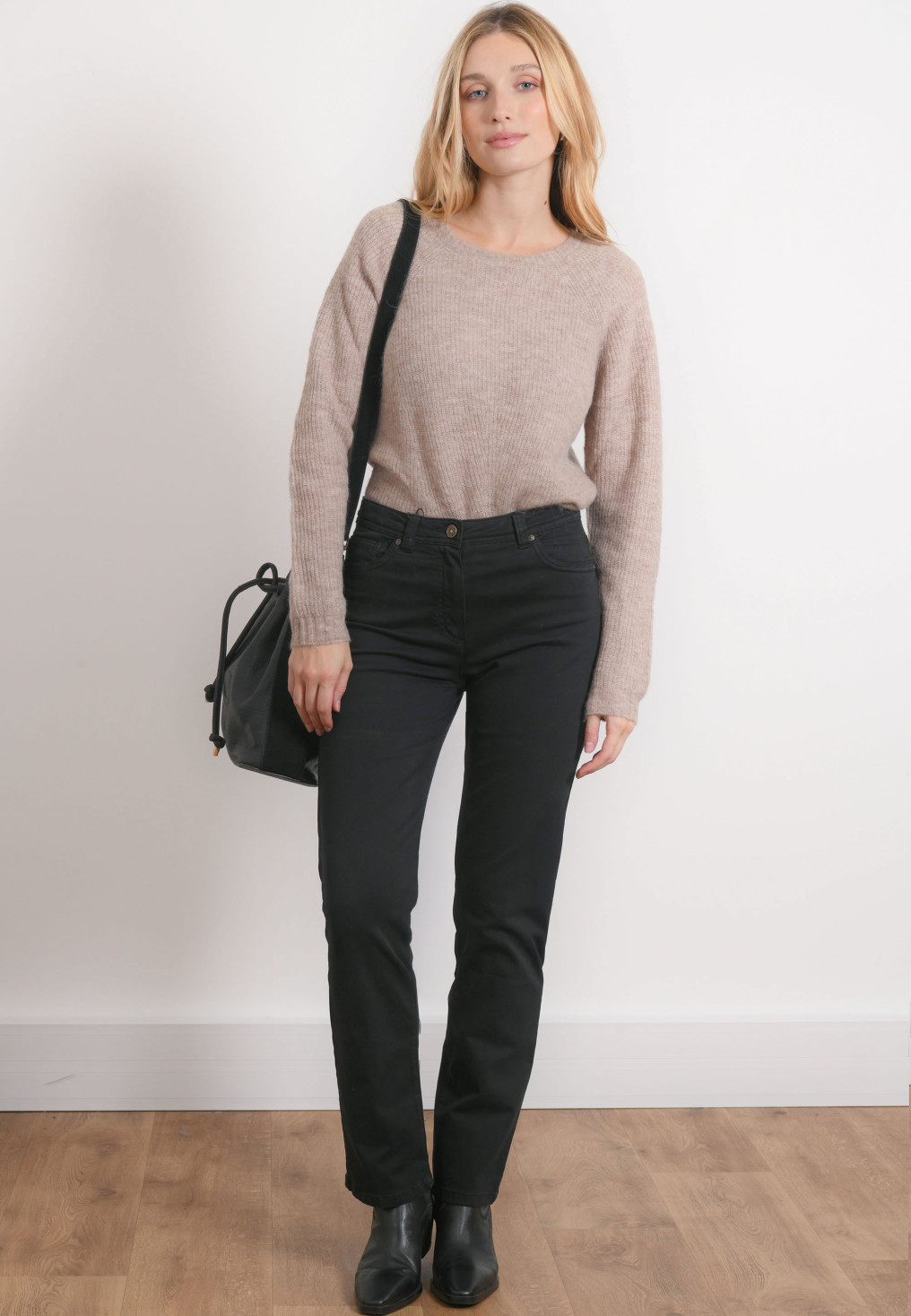 PANTALON DROIT - RUMI - NOIR - Antonelle