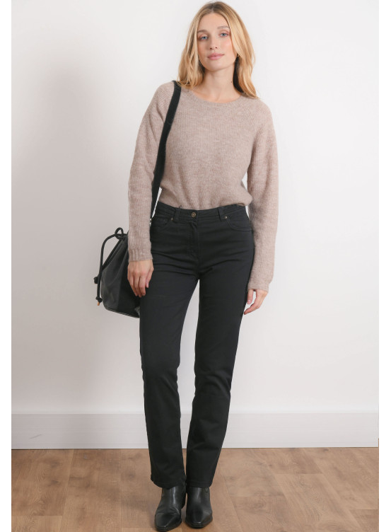 PANTALON DROIT - RUMI - NOIR - Antonelle