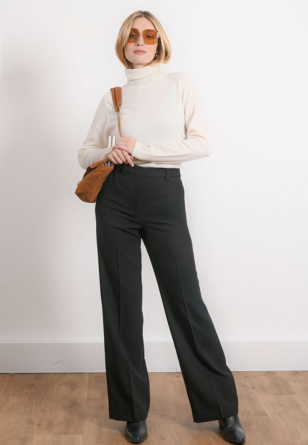 PANTALON LARGE - ROMAN - NOIR - Antonelle