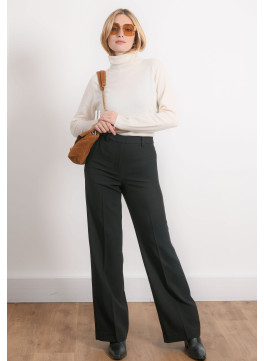 PANTALON LARGE - ROMAN - NOIR - Antonelle