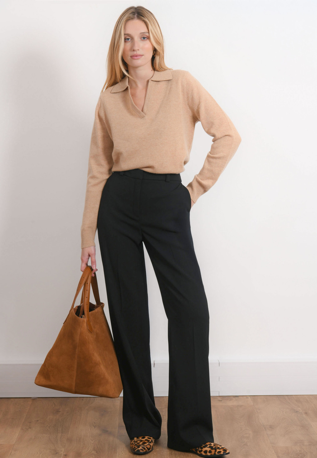 PANTALON LARGE - RUBIE - NOIR - Antonelle