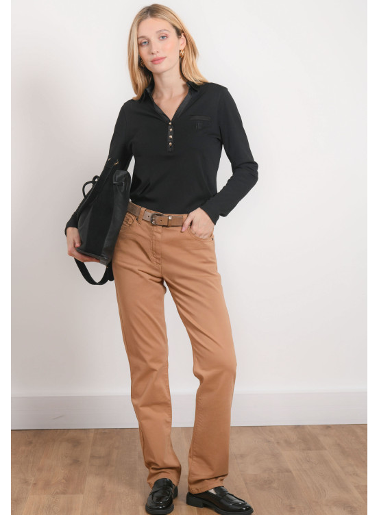 PANTALON DROIT - RUMI - CAMEL - Antonelle