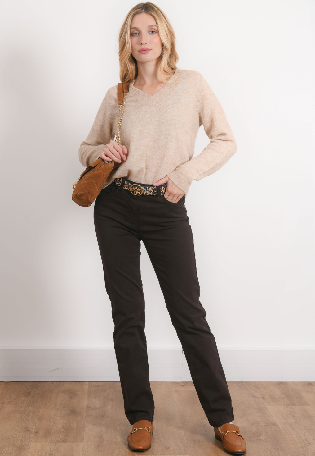 PANTALON DROIT - RUMI - CHOCO - Antonelle