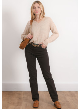 PANTALON DROIT - RUMI - CHOCO - Antonelle