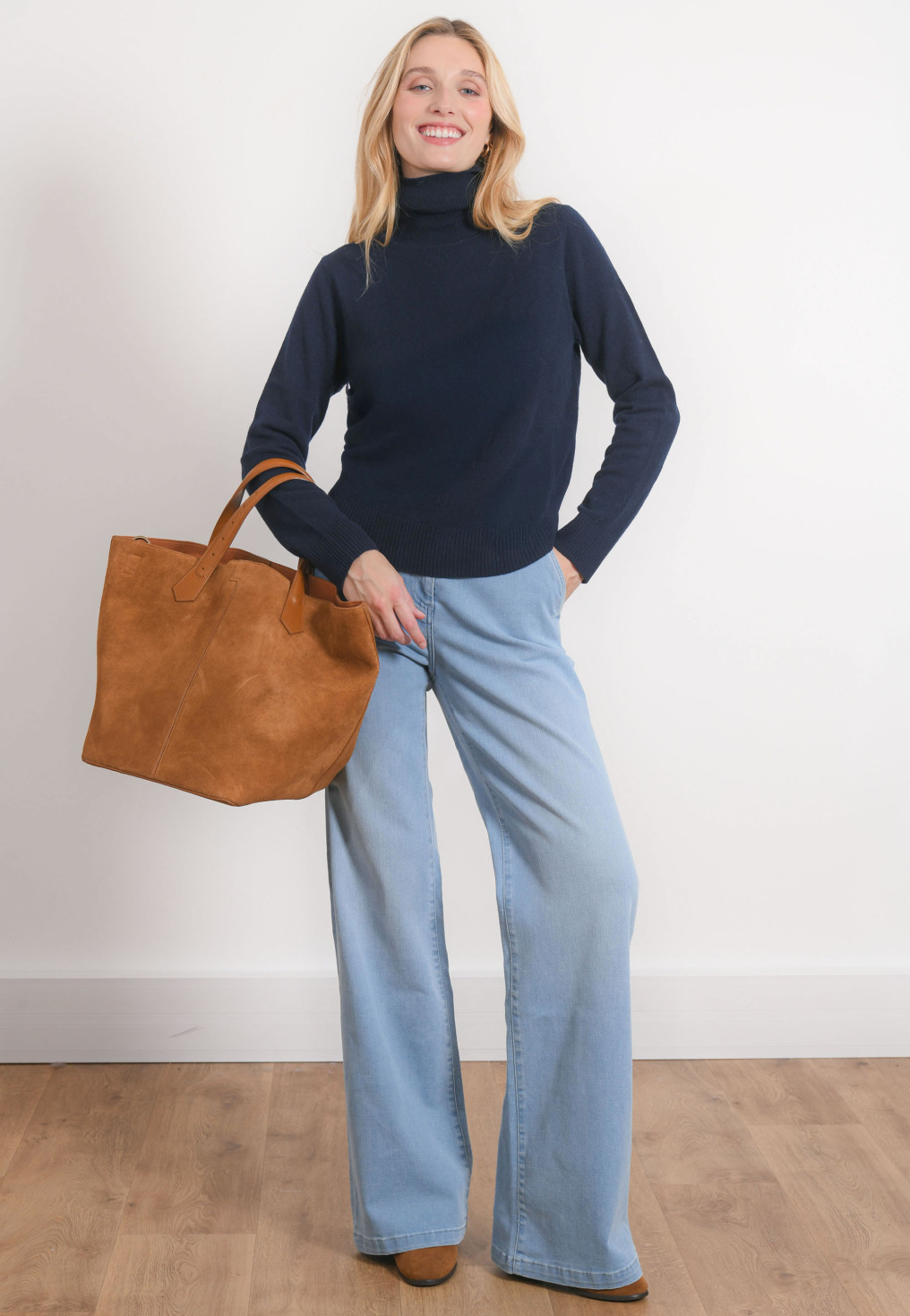 PULL COL ROULE - RAINCY - MARINE - Antonelle