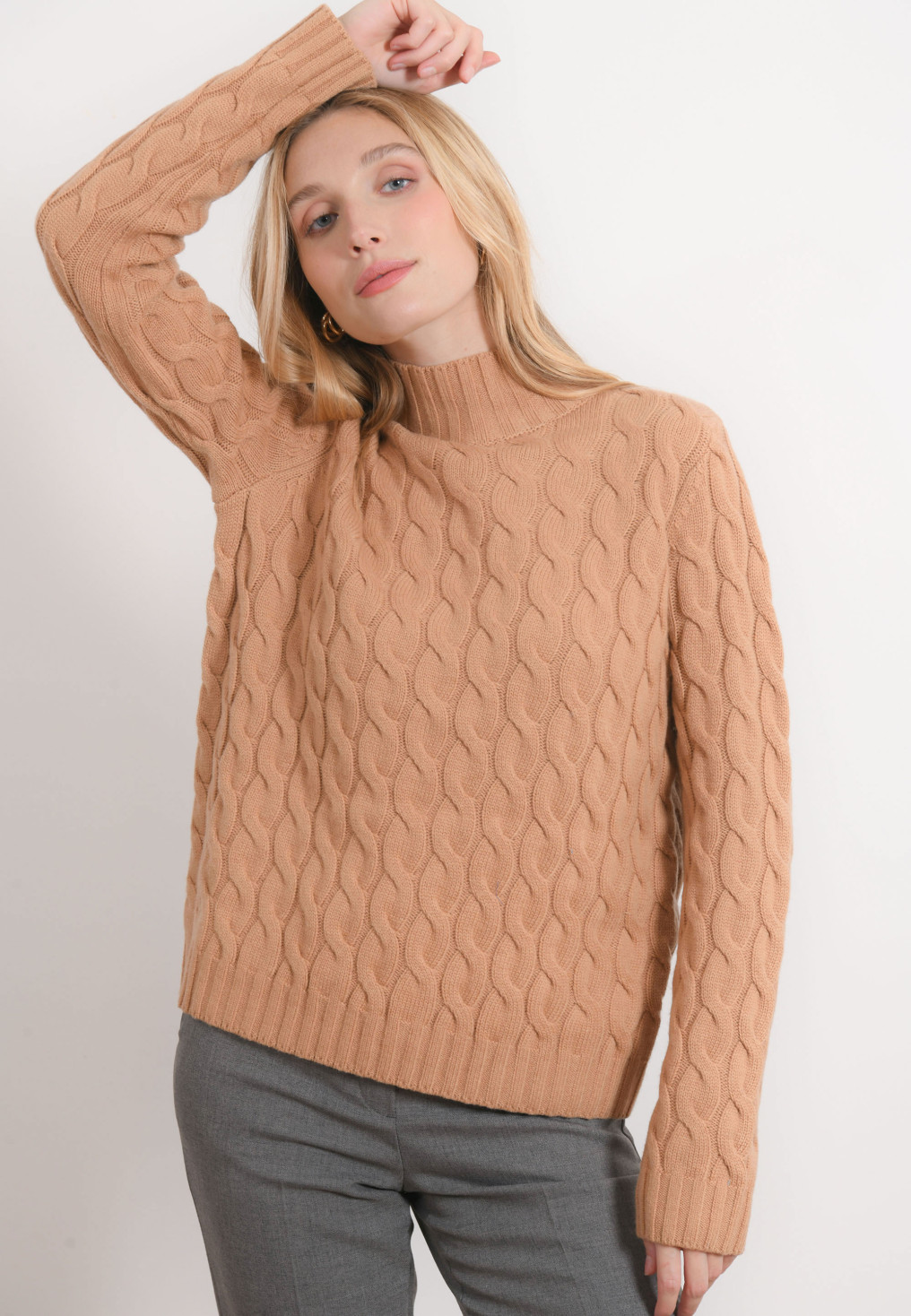 PULL COL CHEMINEE - REVEL - CAMEL - Antonelle