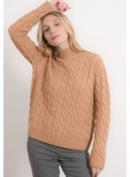 PULL COL CHEMINEE - REVEL - CAMEL - Antonelle