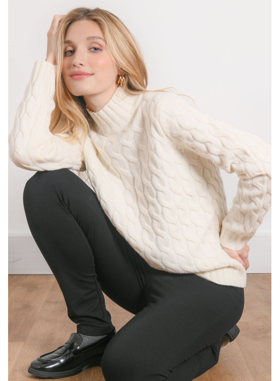 PULL COL CHEMINEE - REVEL - ECRU - Antonelle