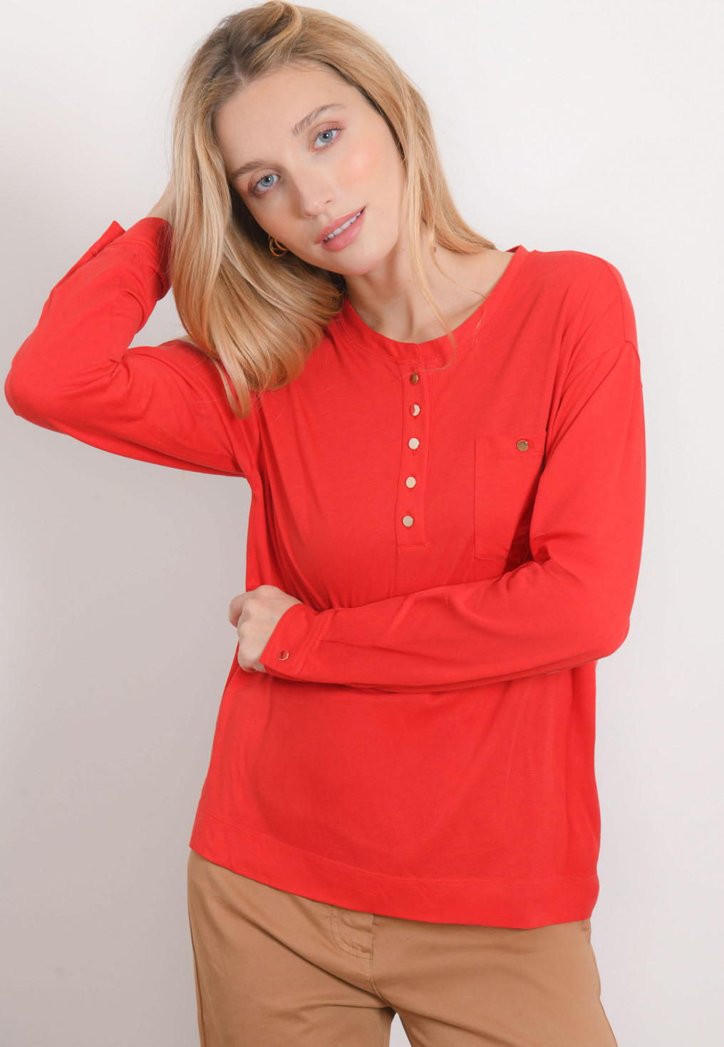 TEE SHIRT MANCHES LONGUES - ROB - FUEGO - Antonelle