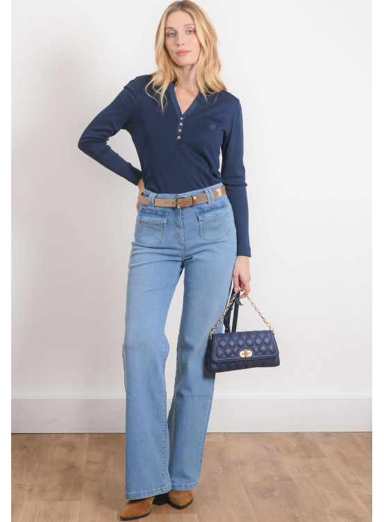 JEANS FLARE - PIRELA - BLEACH - Antonelle