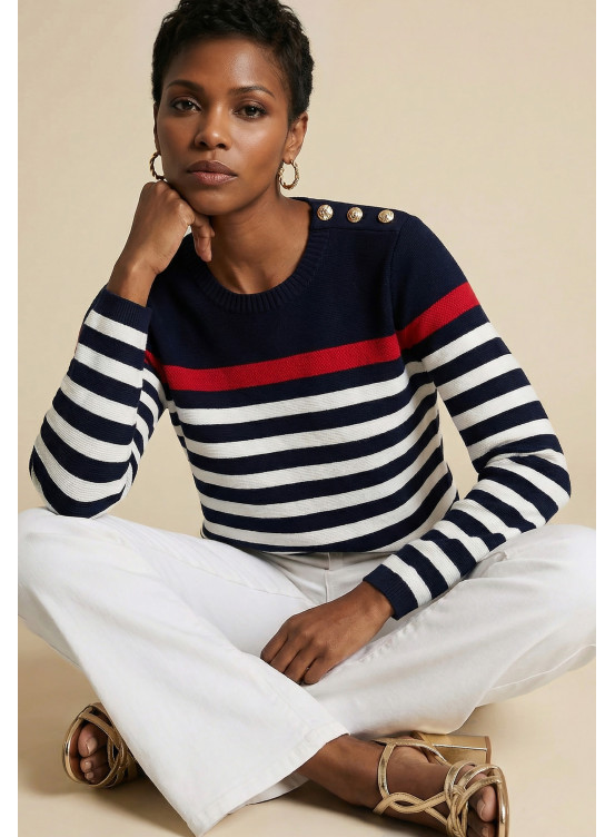 MARINIERE 100% COTON - SWAN - MARINE/ECRU - Produits a traiter Anto...