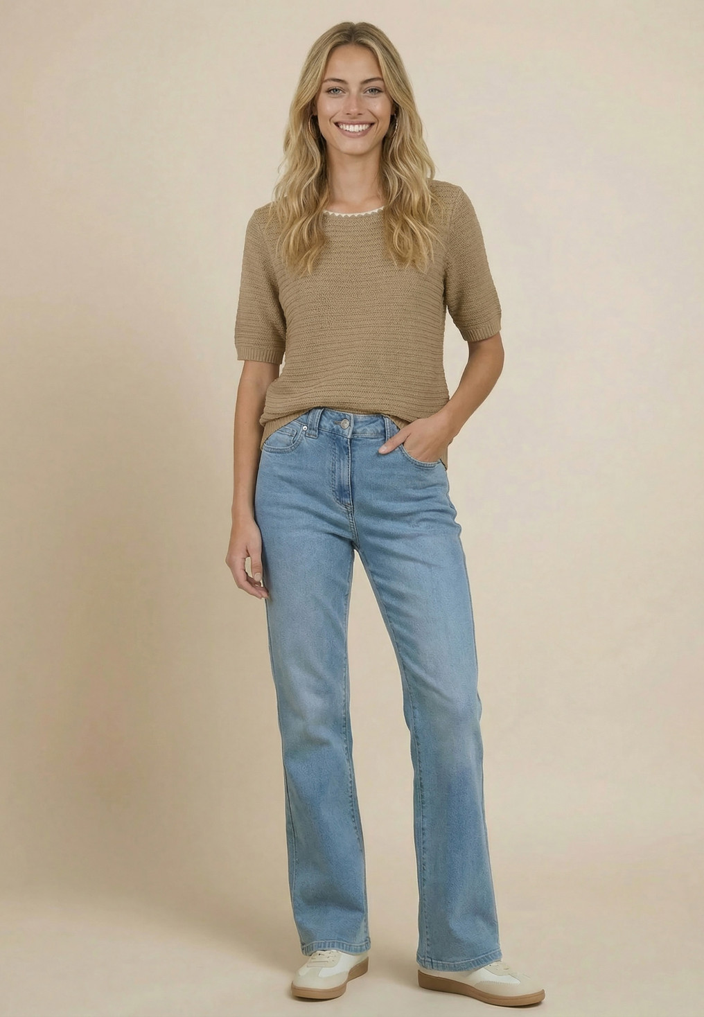 JEANS BOOTCUT - SAFRAN - BLEACH - Nouveautés Antonelle