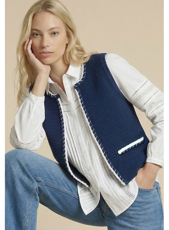 GILET - SIRIUS - MARINE - Nouveautés Antonelle