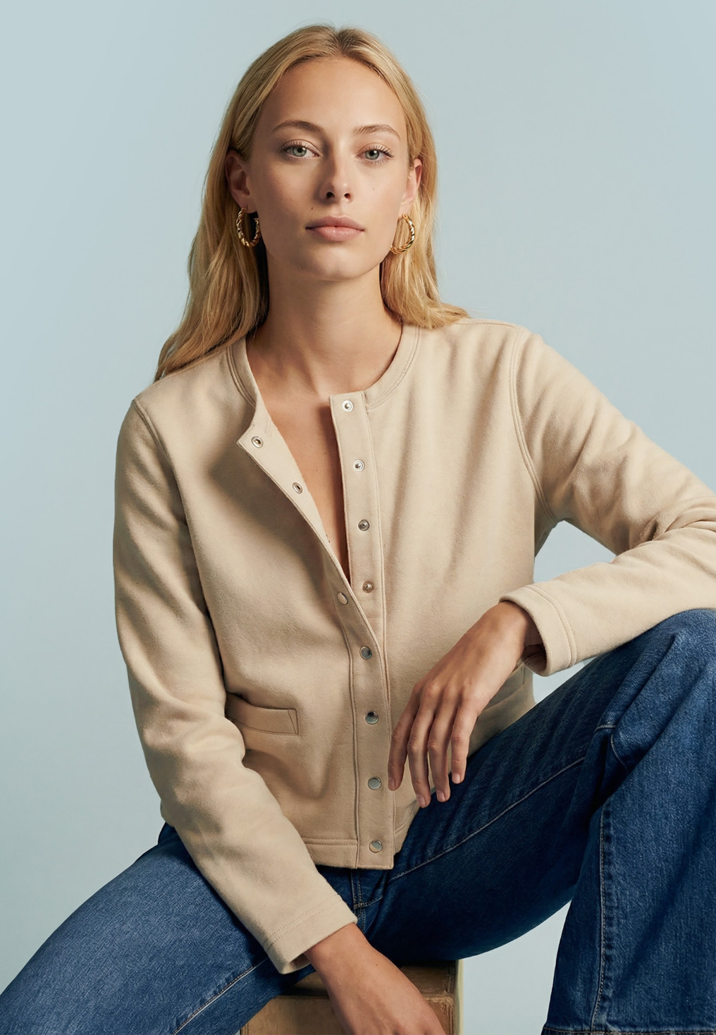 CARDIGAN - SIMON - BEIGE DORE - Antonelle