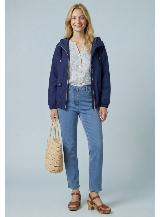 PARKA COURTE - SABINE - MARINE - Nouveautés Antonelle