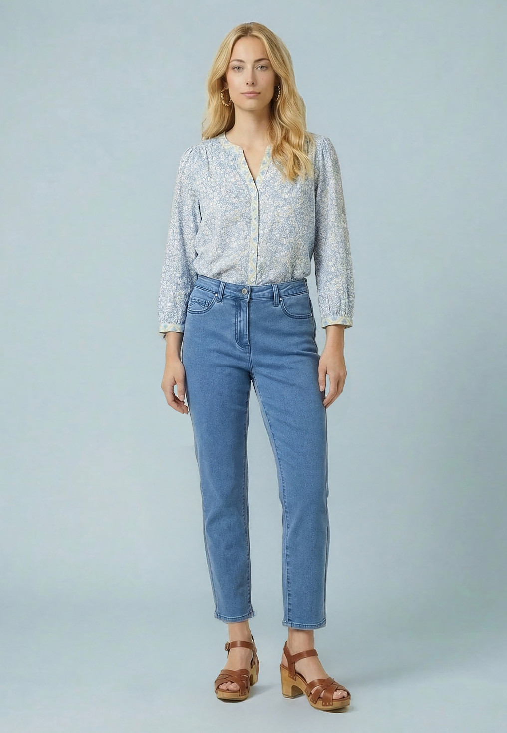 JEANS 7/8 SLIM - SASATEL - LIGHT INDIGO - Antonelle