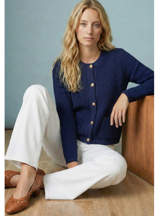 CARDIGAN - SIERO - MARINE - Nouveautés Antonelle