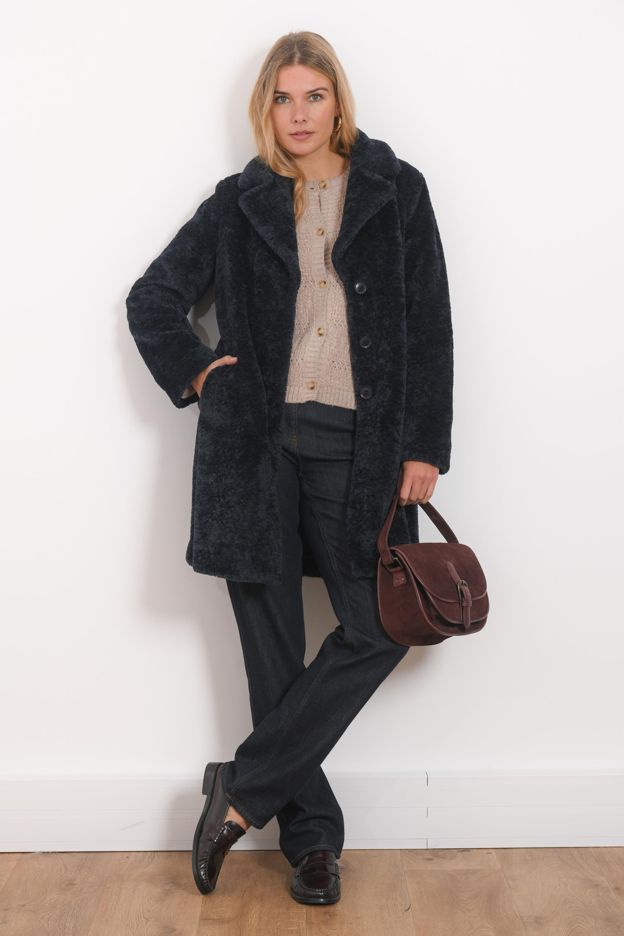 MANTEAU FAUSSE FOURRURE -...